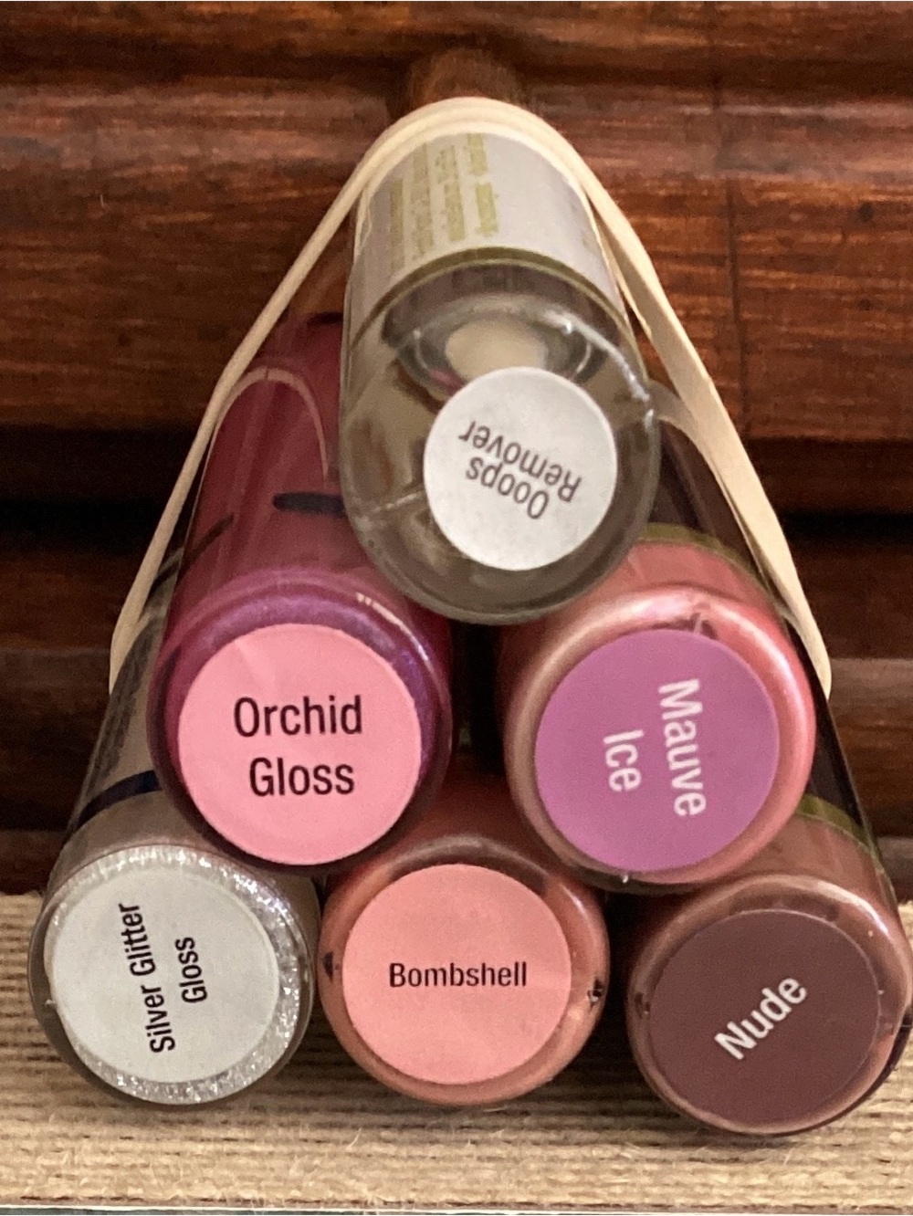 LipSense Lot - Orchid Gloss, Silver Glitter Gloss, Mauve Ice, Nude & Bombshell